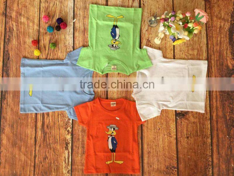 2017 cheap bulk sale children t-shirt cute printing pictures kid boys girls shirts