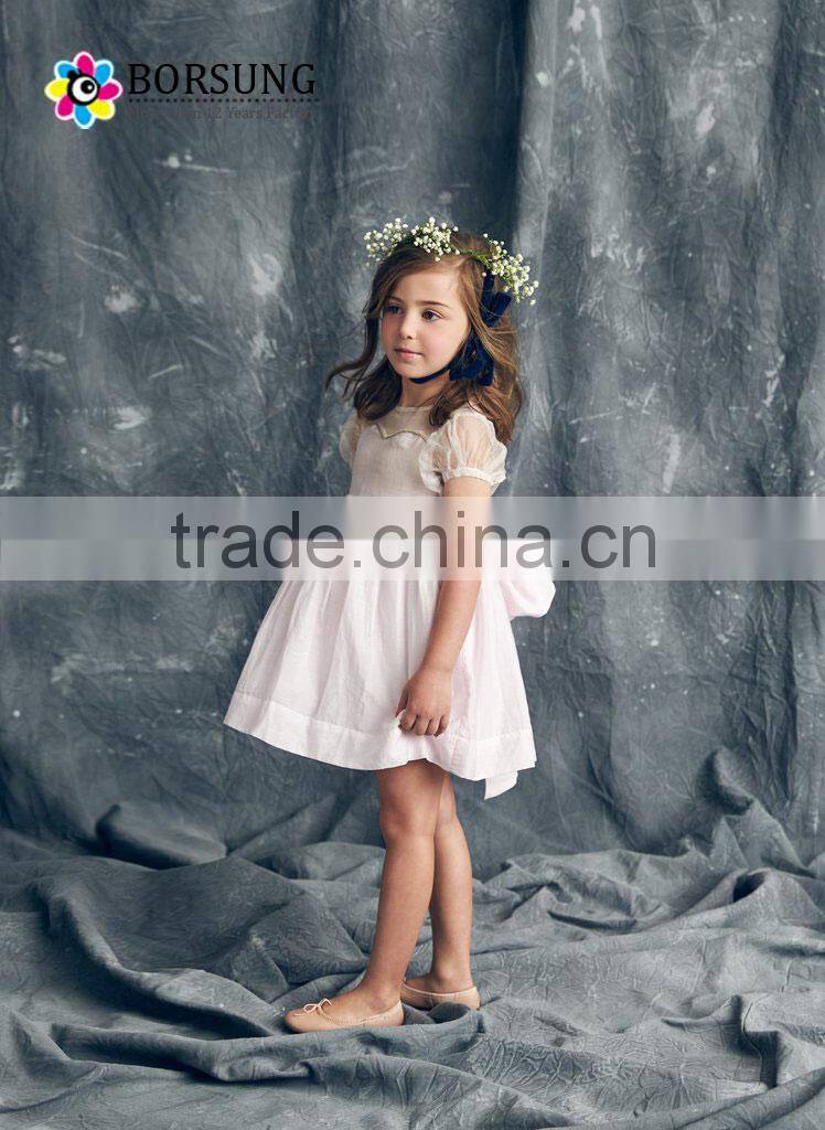 Baby girls party dresses pink tulle flower Girl Dresses short sleeve Princess Dress
