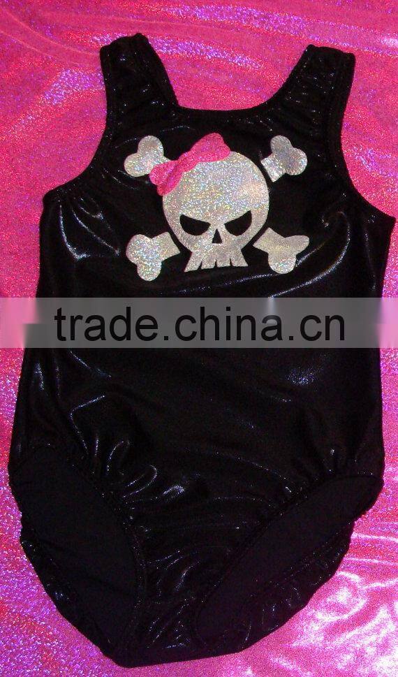 Skull leotard for babies, toddlers girls choose your colors