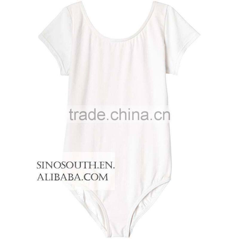 2017 Wholesale Kids Girl's Dance short sleeve toddler leotard gymnastics
