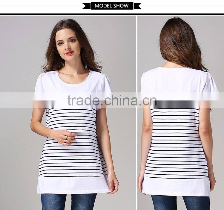 Wholesale cotton maternity clothing pregnant mother outdoor tops