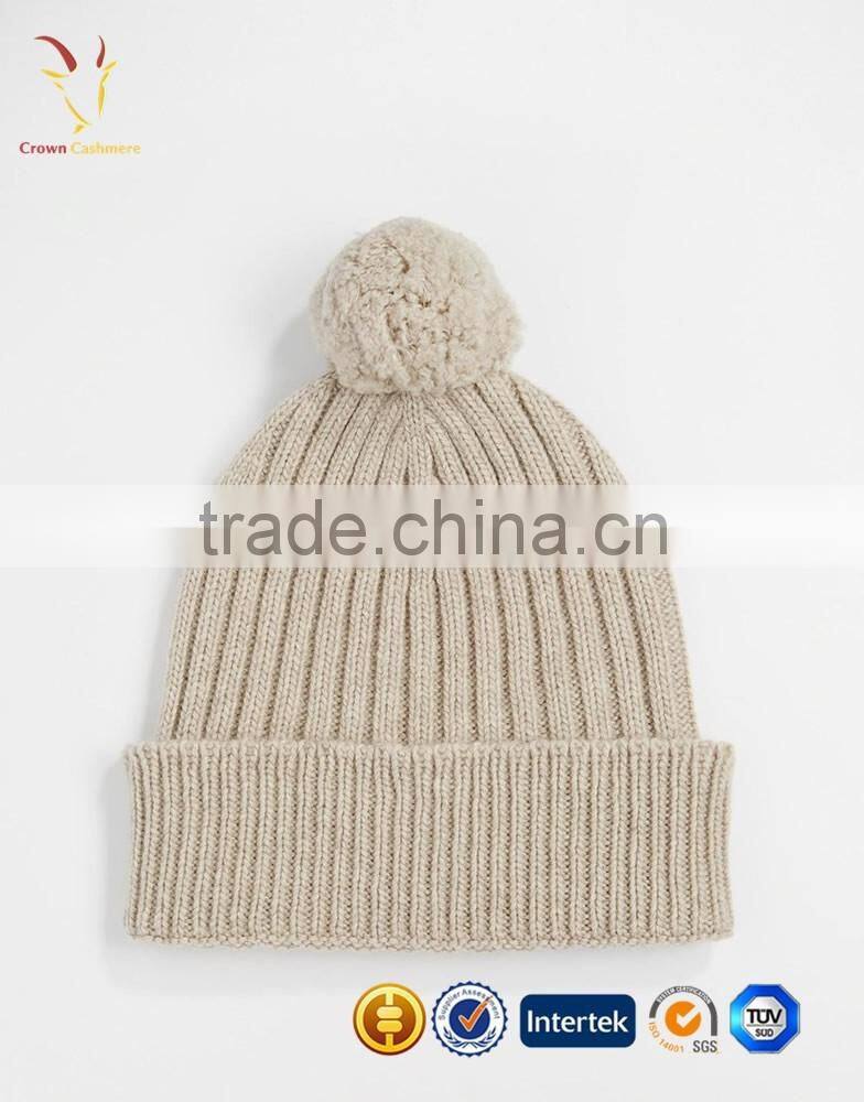 Custom Knitted Pom Beanie hat,Warm Winter Knitted Beanie Hat