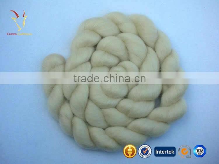 100% Pure White/LT Grey/Brown Dehaired Cashmere Tops 100% cashmere fabric