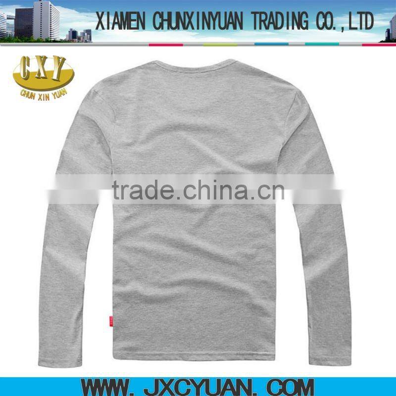 2016 new design wholesale long sleeve t shirts for men fashion casual long t shirt