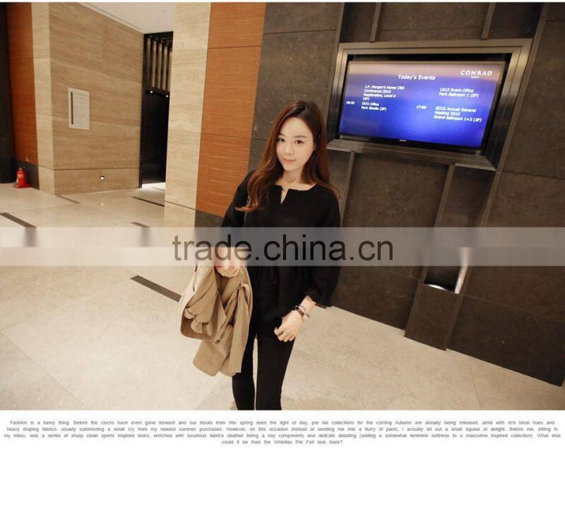 latest fashion Cotton and linen Rond collar shirt flounce shirt blouse for women