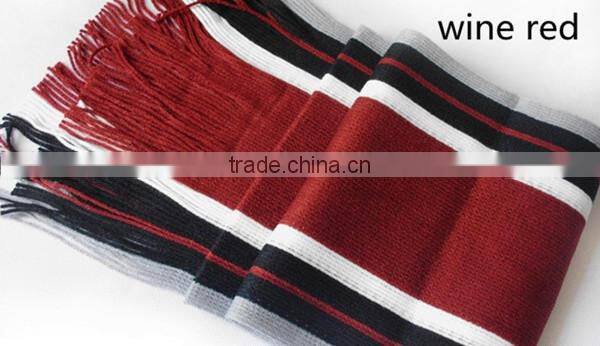 New arrival cheap price high quality wool knitting design men's winter warm scarf
