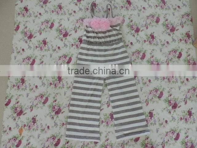 Hot sale romper baby girls clothing fashion sleeveless cherven stripes cotton tops romper 2016 summer vacation kids