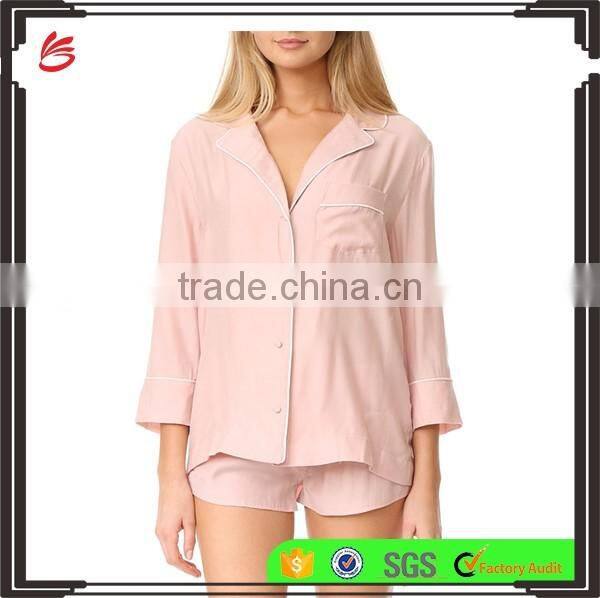 Clothing manufacturer wholesale ladies western design ladies beautiful pajamas