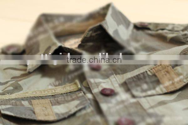 New Boy And Girl T Shirt Cool Camouflage Pattern Trun Down Collar Children Casual Clothing Cotton OC40323-22