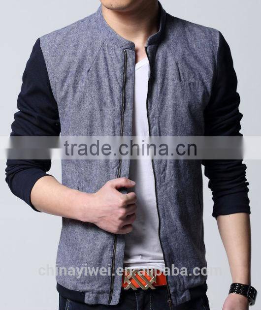 Cotton linen korean style slim fit jacket for man