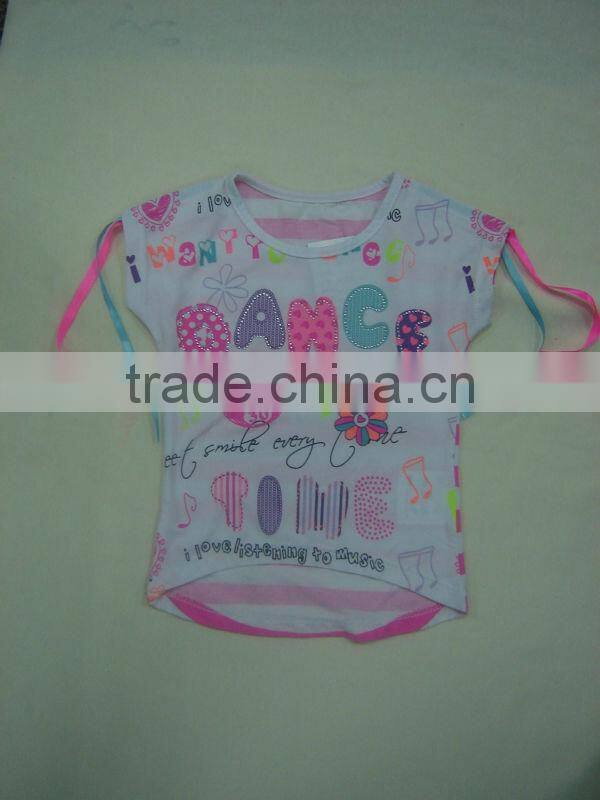 SHINNY POPULAR GIRL T-SHIRT WITH NEW DESIGN IN 2014