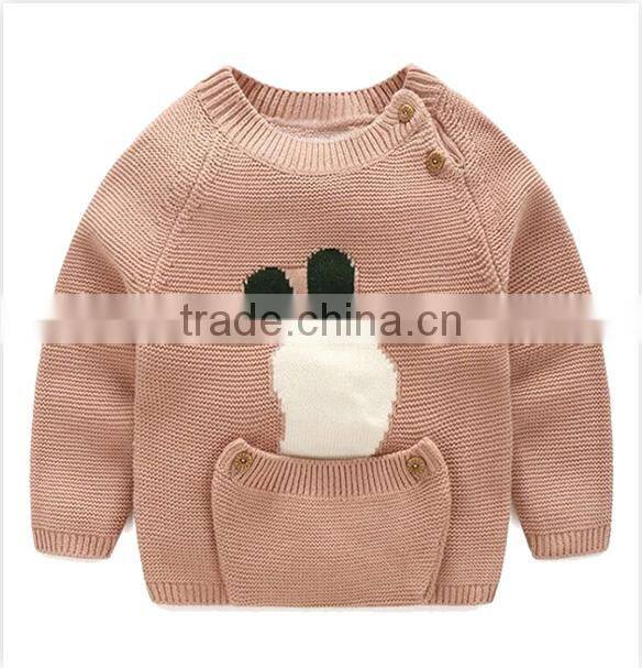 2016 New Design Long Sleeve Round Collar Autumn Winter Children Knitted Sweaters Baby knitting Pullover