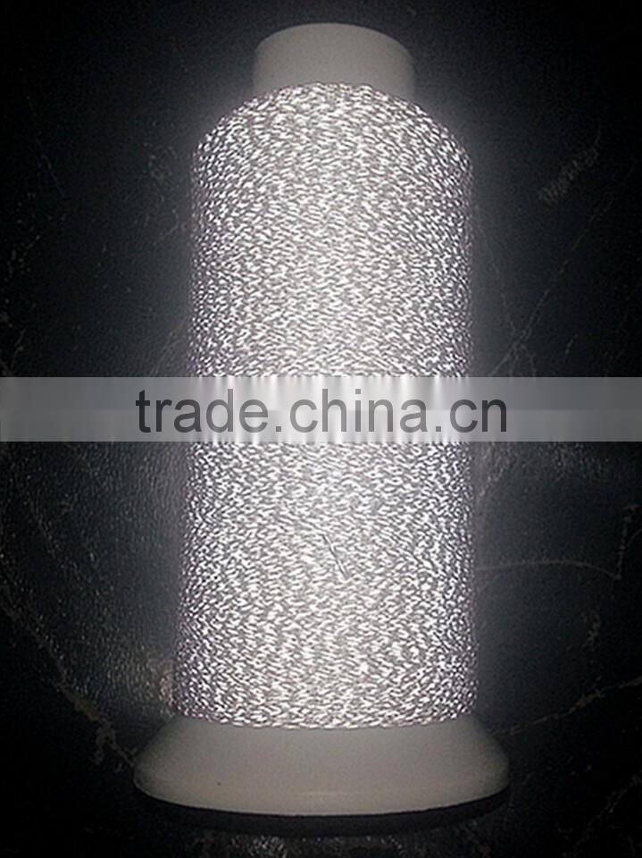 Polyester With Reflective Material Sewing Thread