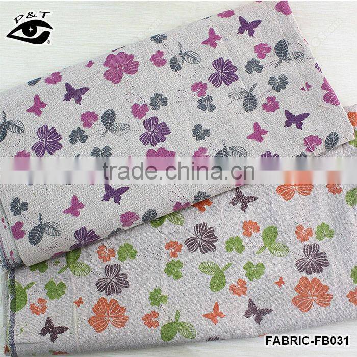1.50m Fresh Style Flower Design Canvas Fabric Linen/Cotton Fabric Zakka Patchwork Fabric