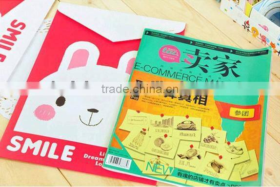 A4 Transparent Color File Pocket/PP File Bag Lovely Pattern File Bag