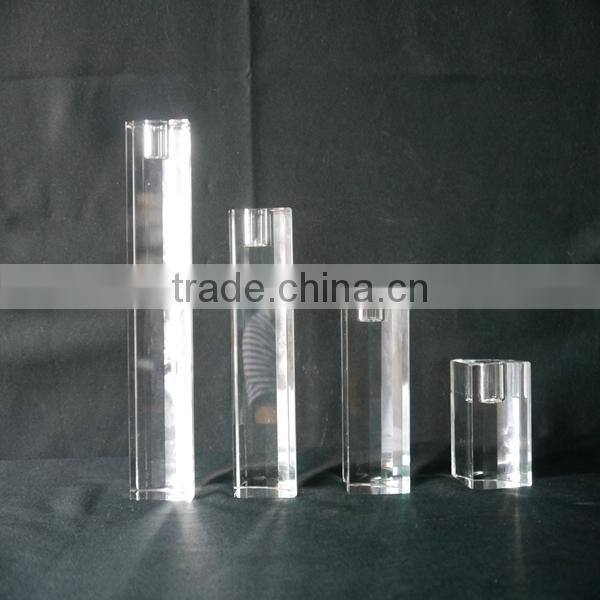 Hot Sale !!! Upscale crystal cube candle holder for tea light candle holder Centerpieces JKC-0003