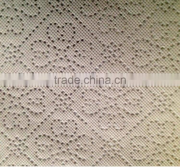 Three layers embossed non-woven fabrics