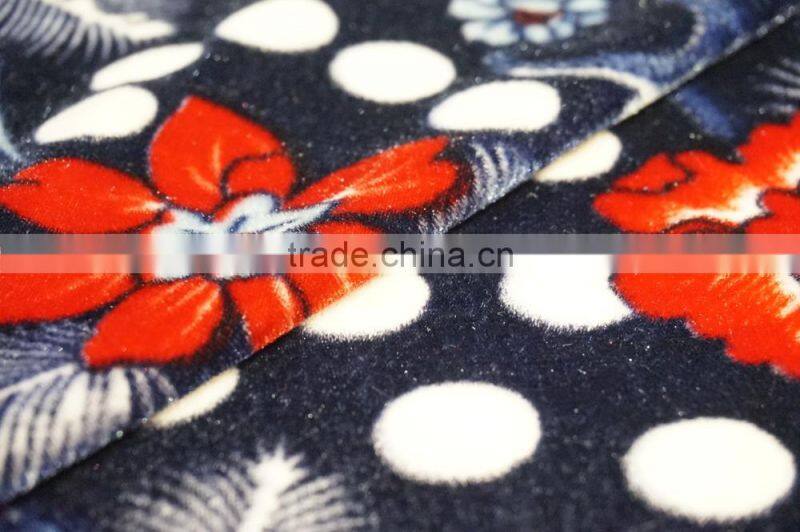 printed spun velvet fabric for toy
