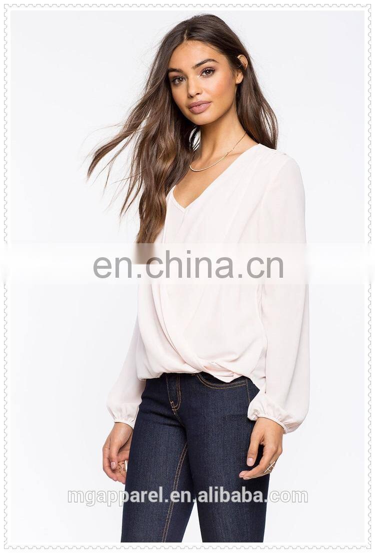 new arrival chinese v neck blouse for girl fashion designs wholesale alibaba