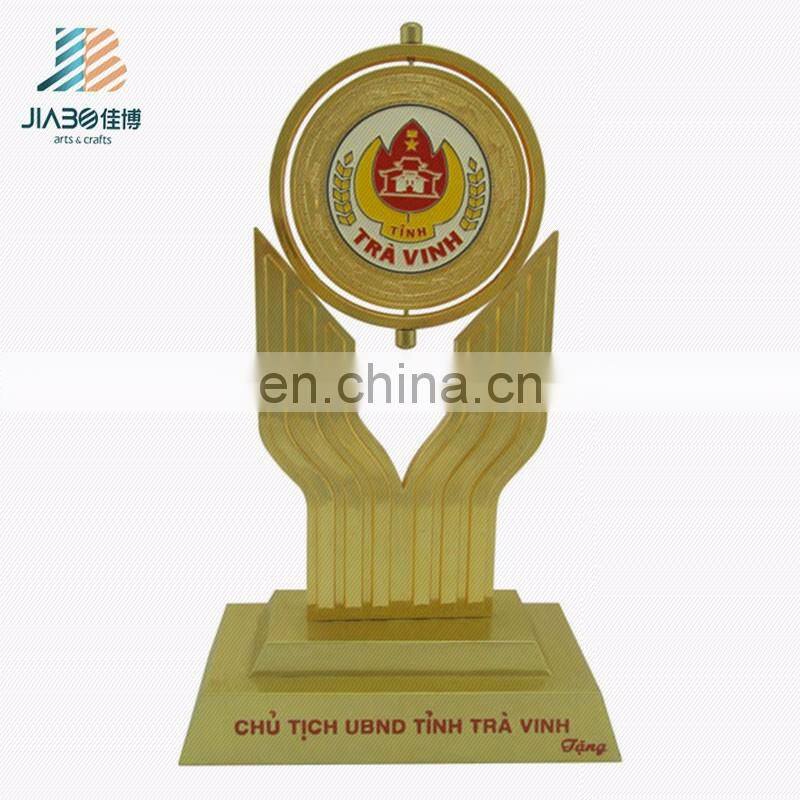 Personalized Antique gold plated metal trophy For Sports