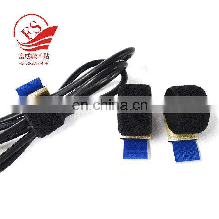 Packing custom computer wire arrangement accessories straight hook loop cable tie with pull tab