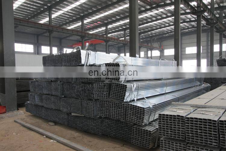 75*75 mm Pre galvanized square steel pipe, SS400 Q195 hollow section square steel pipe welded piping