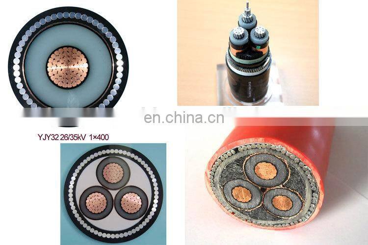 TUV/CE certified 25kv Copper Conductor XLPE Cable 185mm2