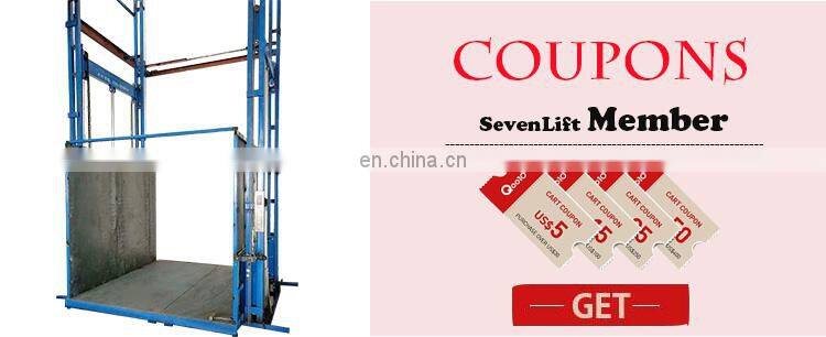 7LSJD SevenLift 600kg low price central hydraulic one floor warehouse electric mini cargo lift
