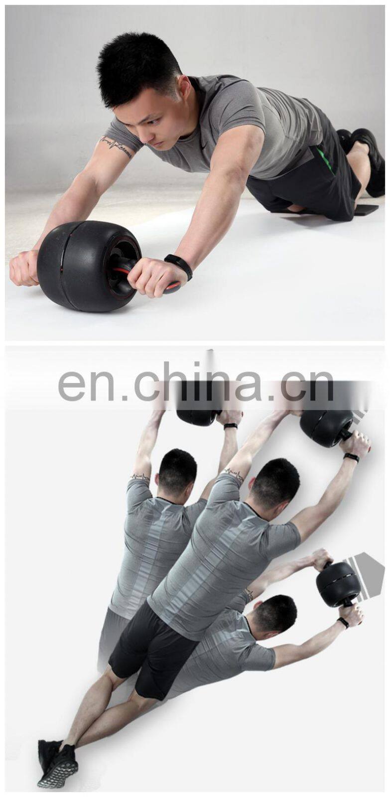 Hot Sell High Quality Abdominal Fitness Rebound Ab Wheel Roller With Knee Mat