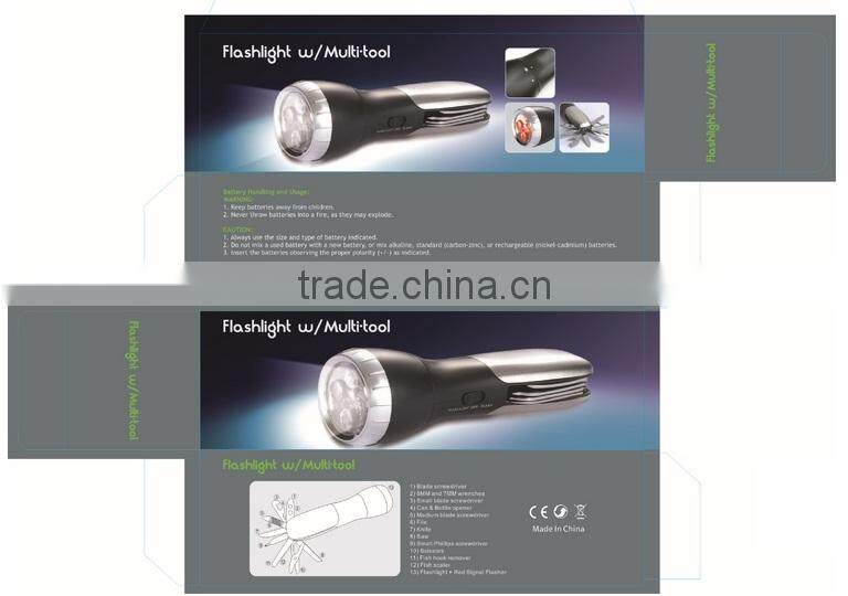 HOT Multi emergency led torch flashlight with tools
