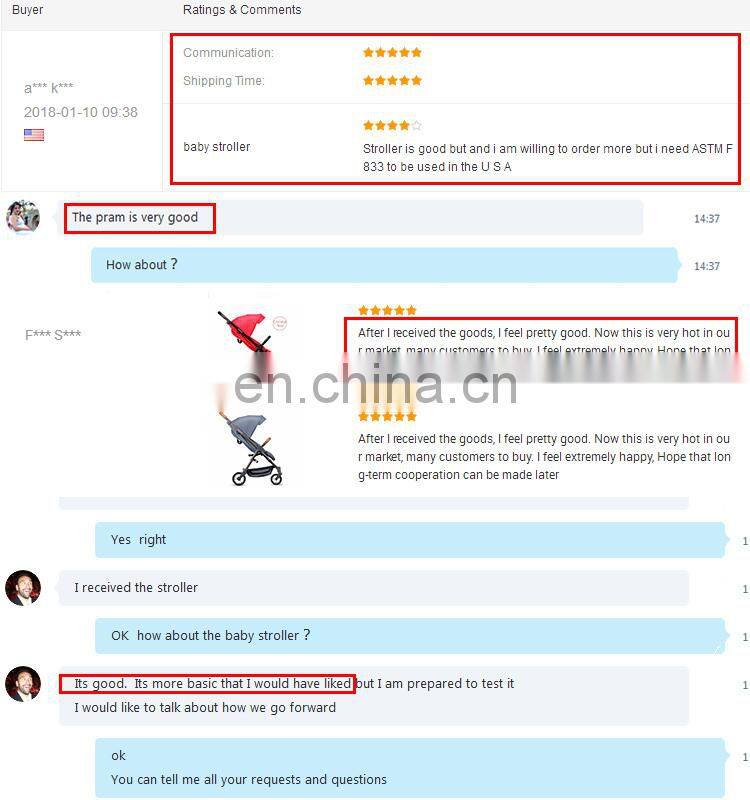 Portable baby stroller pushchair with travel system and large storage