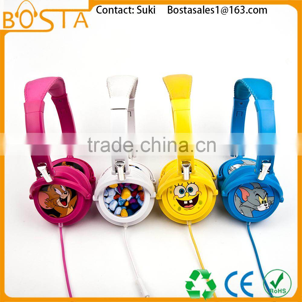 Fashion hot selling best stylish lovely pink leather headphone