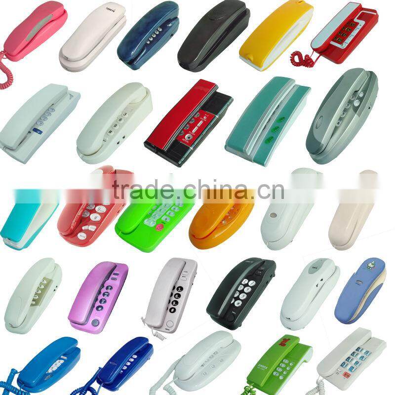 red wall phone with caller id