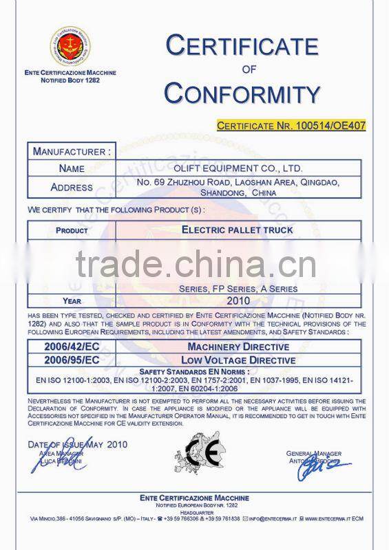 Semi- Electric Forklift Truck