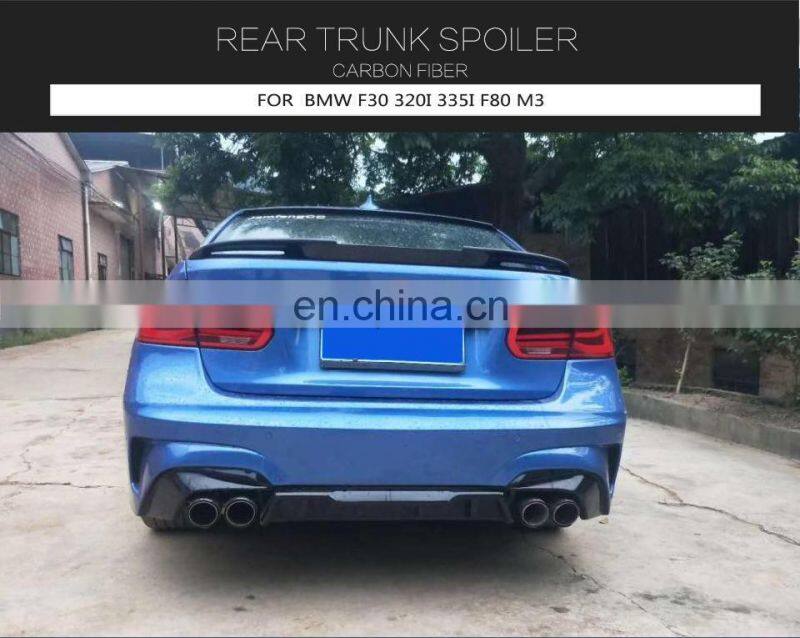 Carbon Fiber Rear Spoiler Trunk Wing Spoiler for BMW F30 F80 M3320i 335i 2012-2018