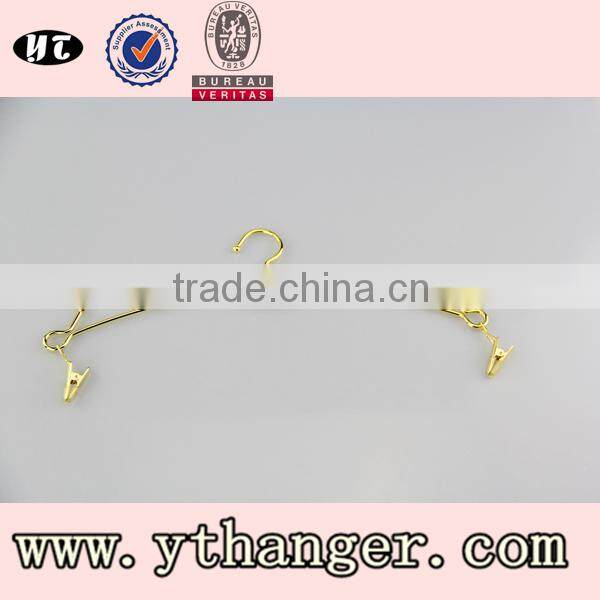 top quality fashion style metal wire shiny color lingerie hanger