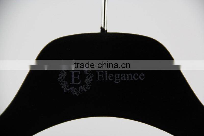 black plastic material dress velevt hanger