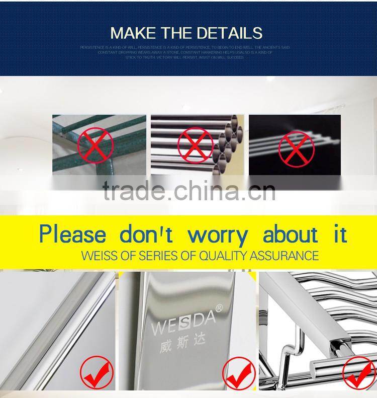 Wesda stainless steel and alloy bathroom towel shelf & clothes shelf A114