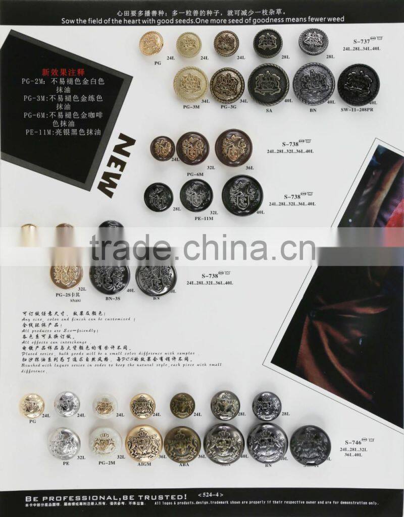 Hot sale ABS plating button manufacturer for women's coat