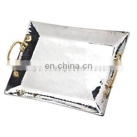 metal handmade mirror fancy trays