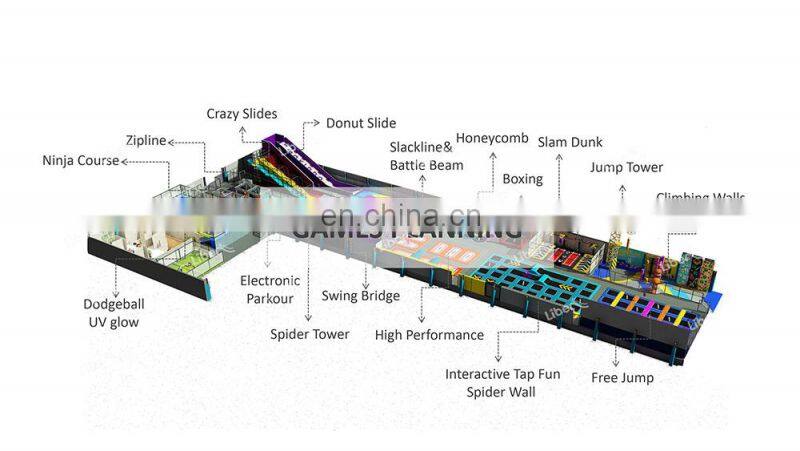 Cheap price professional commercial gymnastic equipment prices rectangle trampoline for indoor trampoline park