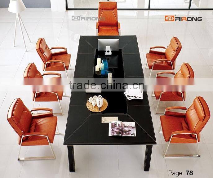 H902 modern leather stainless steel design conference chair