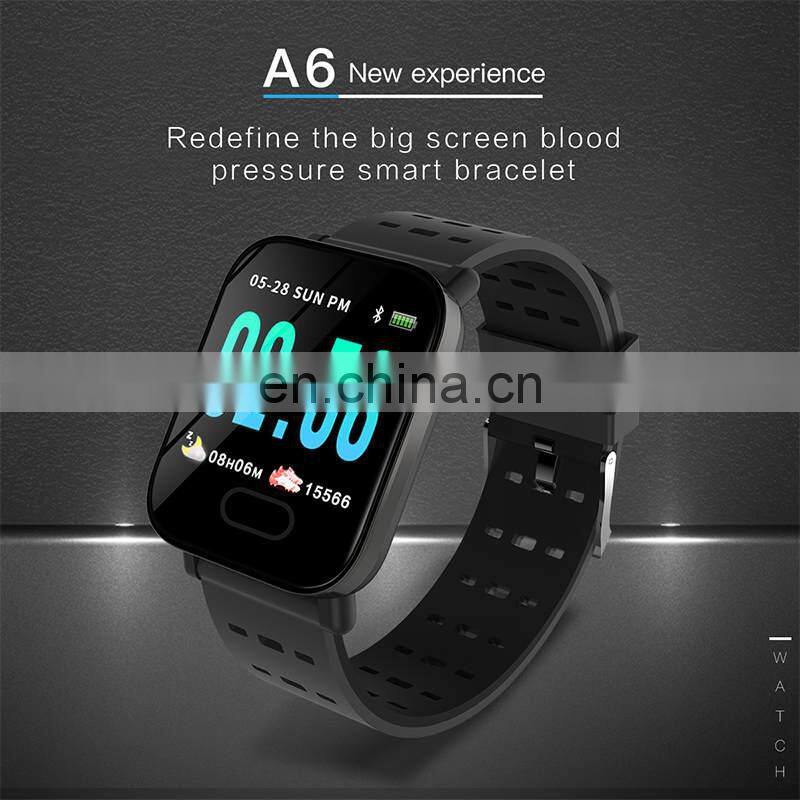 Heart Rate Monitor Blood Pressure Waterproof Smart Bracelet Smartwatch A6