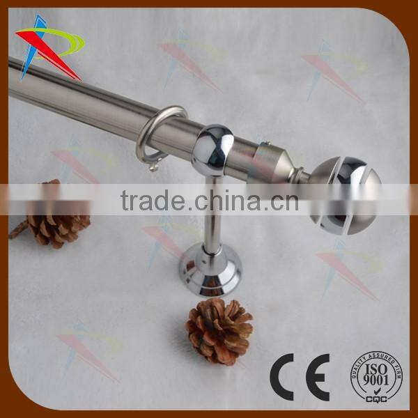 Extendable complete eyelet metal curtain pole with metal ball finials