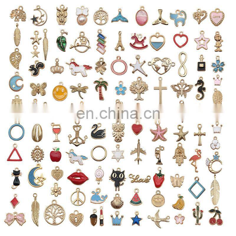 Vintage Mixed 50pcs Metal Charms Handmade DIY Bracelet Pendant Necklace Earrings Jewelry Making Jewelry accessories