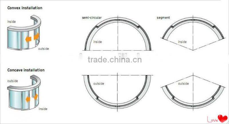 Front door automatic curved doors from china supplier
