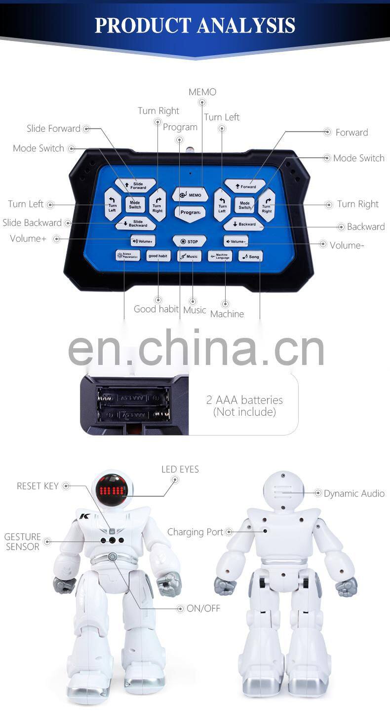 HOT JJRC R18 RC Robot Gesture Sensor Intelligent Programming Automatic Presentation Robot RC Toys with Music