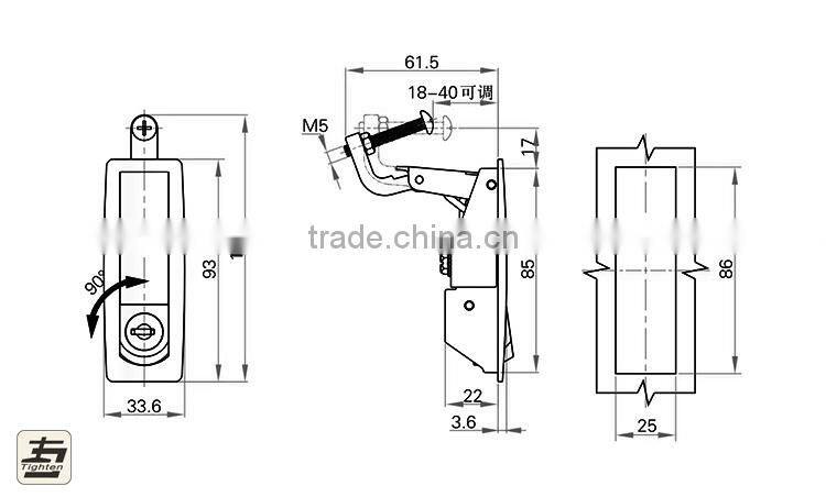 Factory sell RoHS chrome plated electric use lock