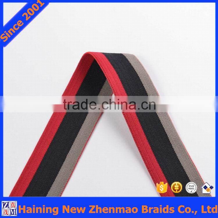 Tenacity woven three colors striped ribbon with national jacquard