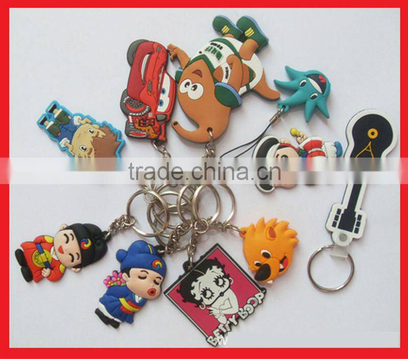 Flag 3D PVC keyring, travle souvenir silicone keychain for gifts